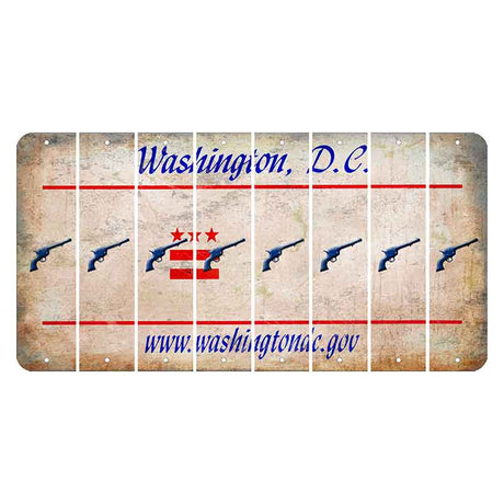 Washington DC.gov Cut License Plate Strips (Set of 8) Revolver