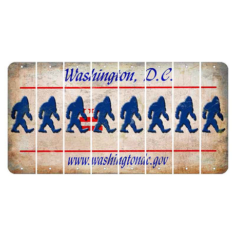 Washington DC.gov Cut License Plate Strips (Set of 8) Bigfoot