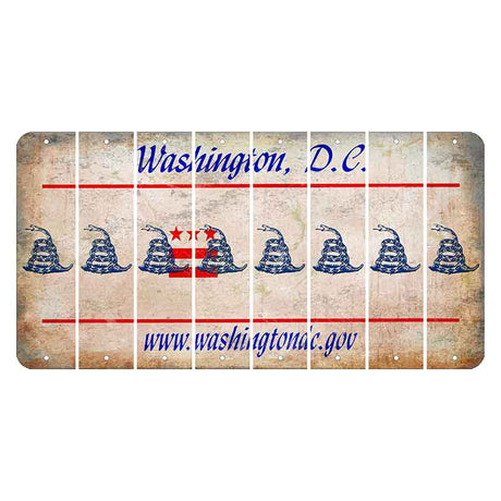 Washington DC.gov Cut License Plate Strips (Set of 8) Gadsden