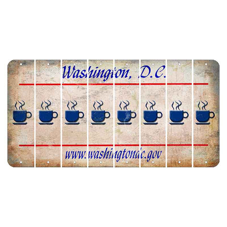 Washington DC.gov Cut License Plate Strips (Set of 8) Coffee Mug