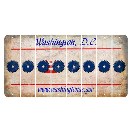 Washington DC.gov Cut License Plate Strips (Set of 8) Saw Blade