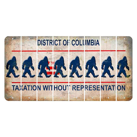 Washington DC District of Columbia Cut License Plate Strips (Set of 8) Bigfoot