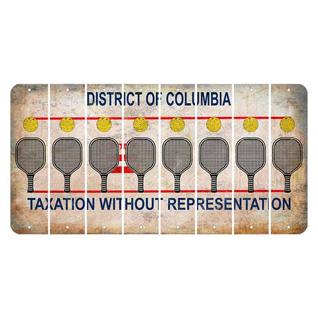 Washington DC District of Columbia Cut License Plate Strips (Set of 8) Pickleball