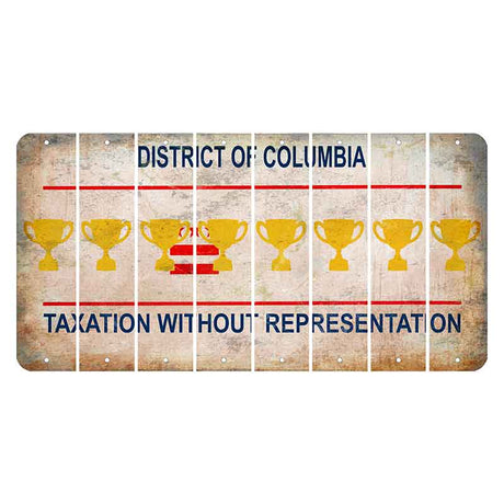 Washington DC District of Columbia Cut License Plate Strips (Set of 8) Trophy