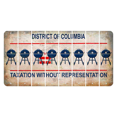 Washington DC District of Columbia Cut License Plate Strips (Set of 8) Grill