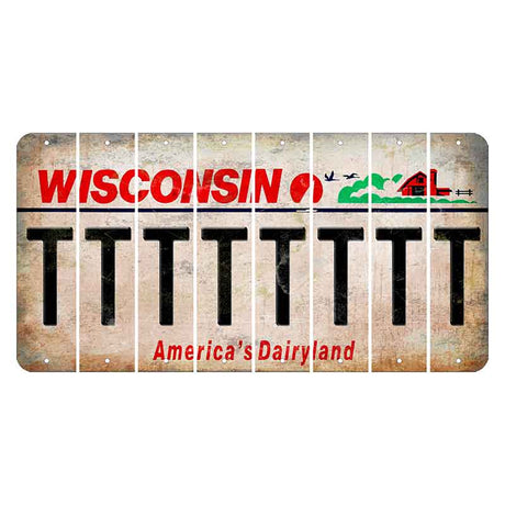 Wisconsin Farm Cut License Plate Strips (Set of 8) T