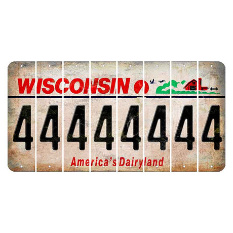 Wisconsin Farm Cut License Plate Strips (Set of 8) 4