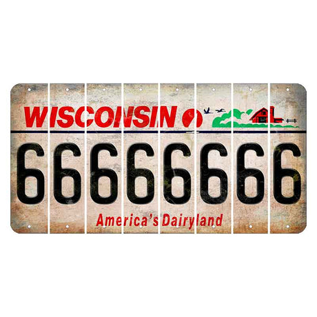 Wisconsin Farm Cut License Plate Strips (Set of 8) 6