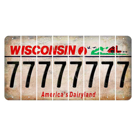 Wisconsin Farm Cut License Plate Strips (Set of 8) 7