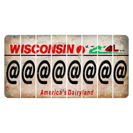 Wisconsin Farm Cut License Plate Strips (Set of 8) At Sign