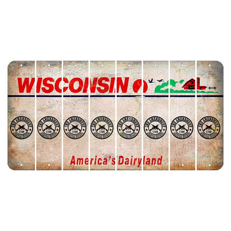 Wisconsin Farm Cut License Plate Strips (Set of 8) 2nd Amendment