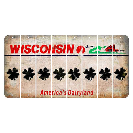 Wisconsin Farm Cut License Plate Strips (Set of 8) Shamrock