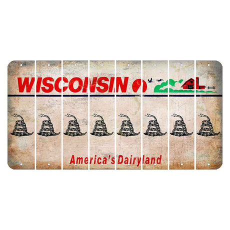 Wisconsin Farm Cut License Plate Strips (Set of 8) Gadsden