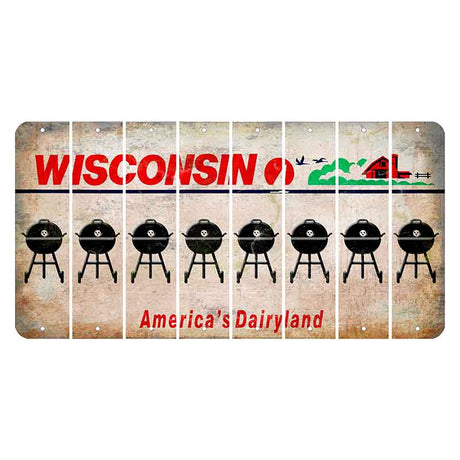 Wisconsin Farm Cut License Plate Strips (Set of 8) Grill