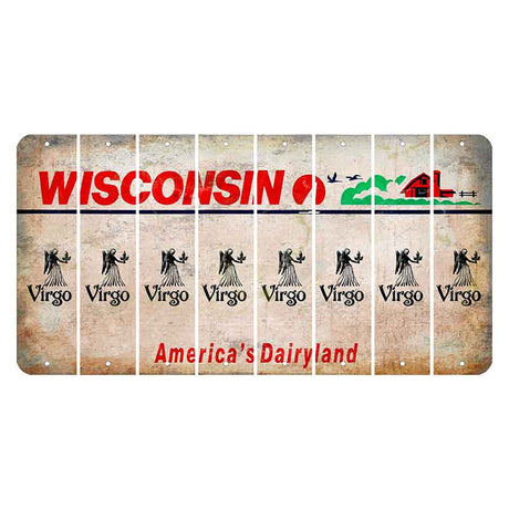 Wisconsin Farm Cut License Plate Strips (Set of 8) Zodiac Sign - Virgo