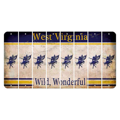 West Virginia Wild Wonderful Cut License Plate Strips (Set of 8) Fairy