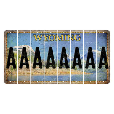 Wyoming Squaretop Mountain Cut License Plate Strips (Set of 8) A