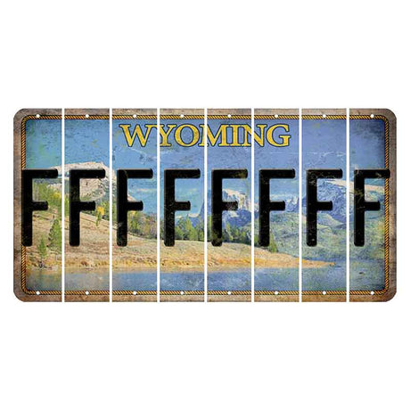 Wyoming Squaretop Mountain Cut License Plate Strips (Set of 8) F