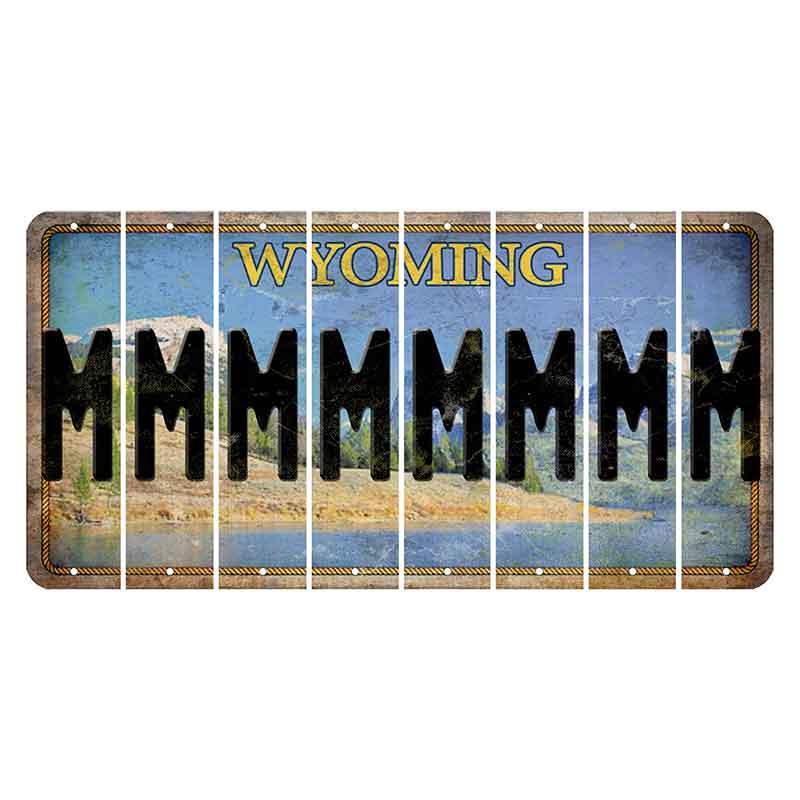 Wyoming Squaretop Mountain Cut License Plate Strips (Set of 8) M