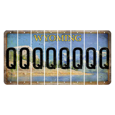 Wyoming Squaretop Mountain Cut License Plate Strips (Set of 8) Q