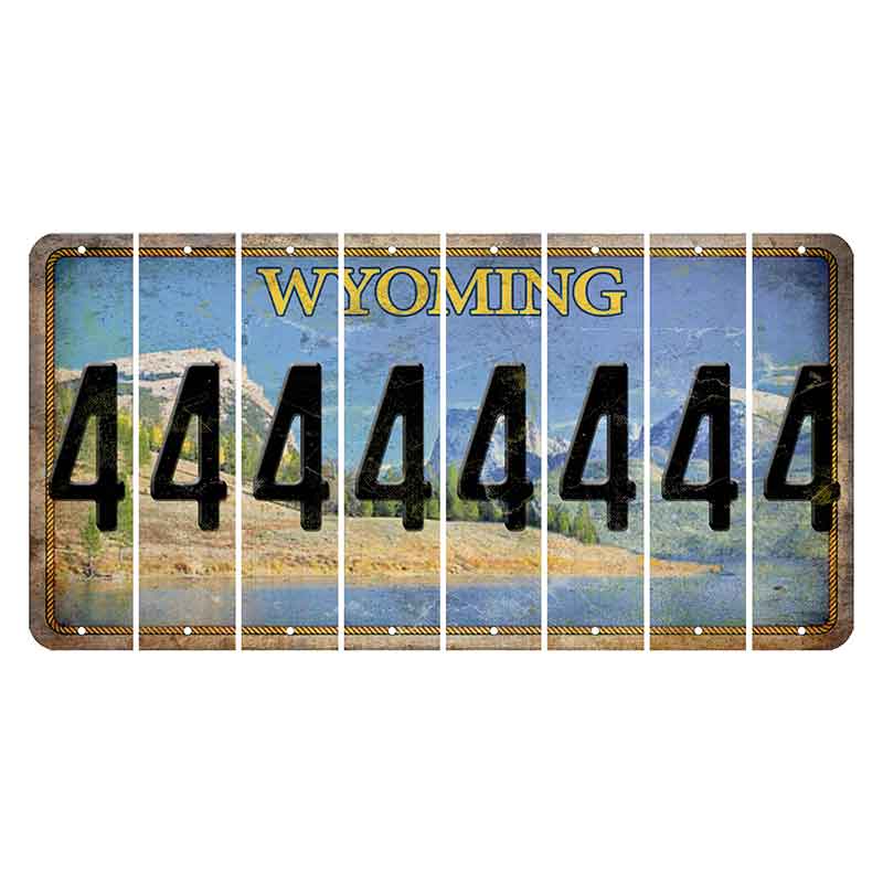 Wyoming Squaretop Mountain Cut License Plate Strips (Set of 8) 4