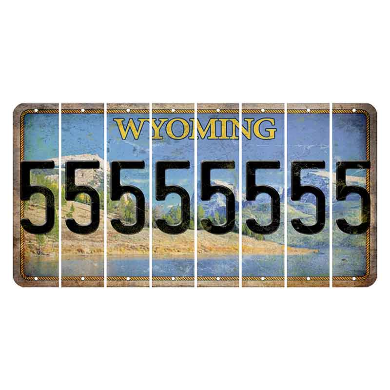 Wyoming Squaretop Mountain Cut License Plate Strips (Set of 8) 5