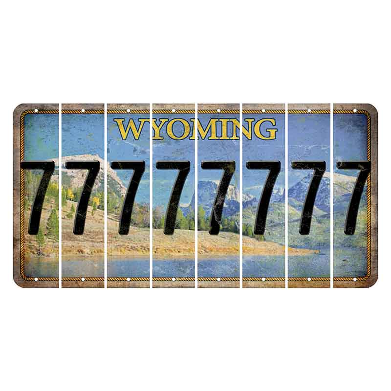 Wyoming Squaretop Mountain Cut License Plate Strips (Set of 8) 7