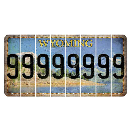 Wyoming Squaretop Mountain Cut License Plate Strips (Set of 8) 9