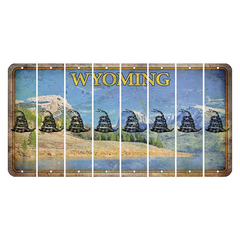 Wyoming Squaretop Mountain Cut License Plate Strips (Set of 8) Gadsden