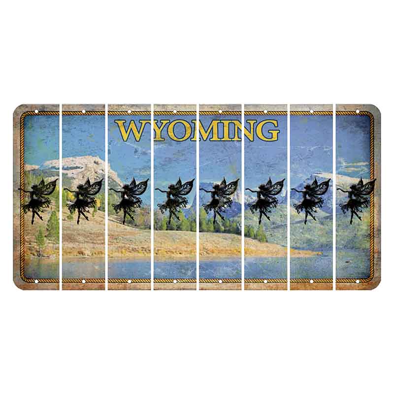 Wyoming Squaretop Mountain Cut License Plate Strips (Set of 8) Fairy