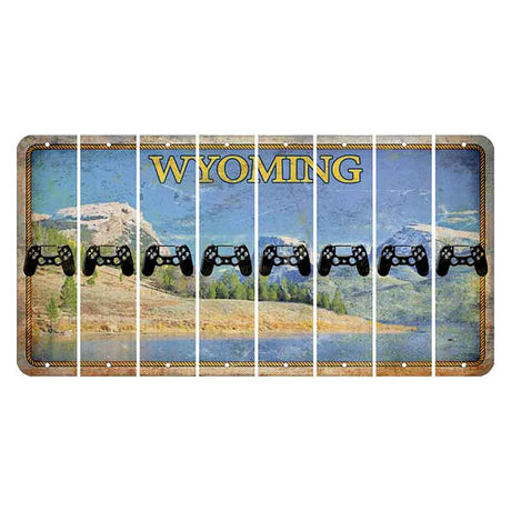 Wyoming Squaretop Mountain Cut License Plate Strips (Set of 8) PS Controller