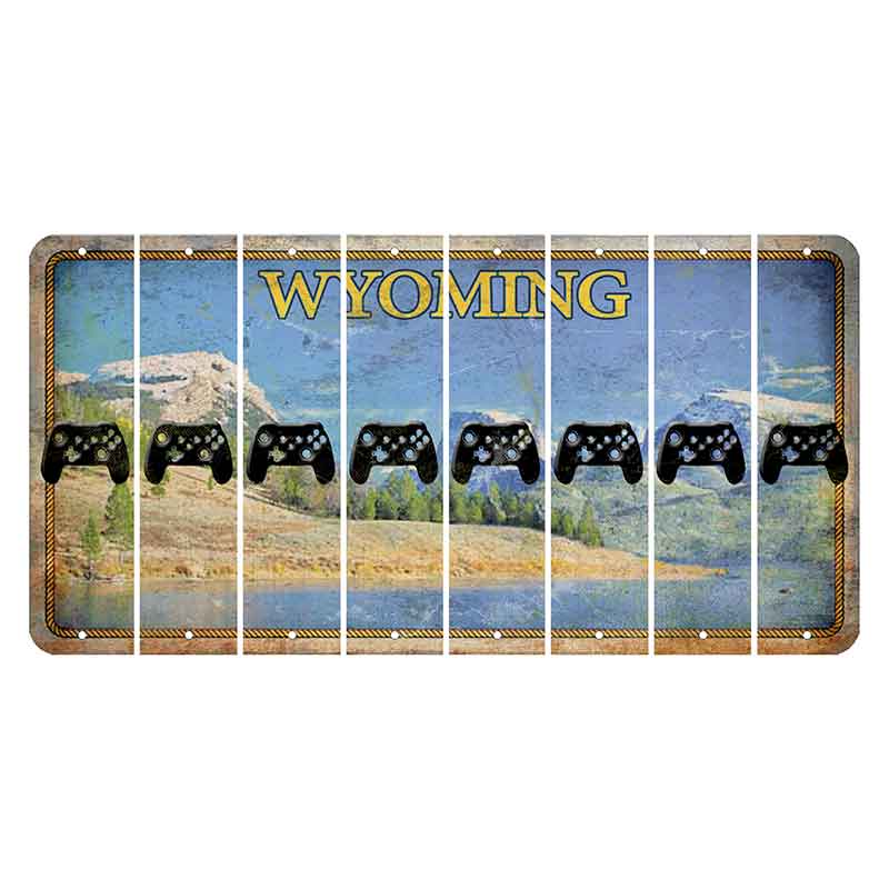 Wyoming Squaretop Mountain Cut License Plate Strips (Set of 8) X Controller