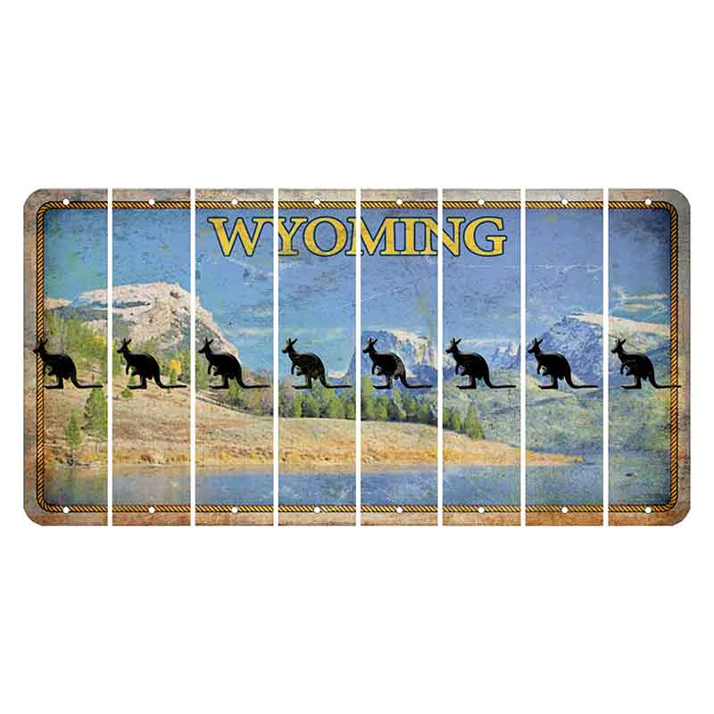 Wyoming Squaretop Mountain Cut License Plate Strips (Set of 8) Kangaroo