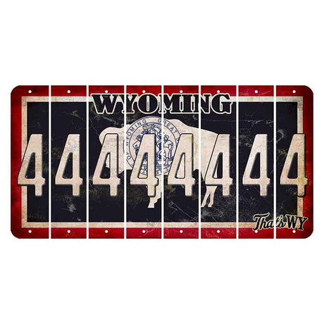 Wyoming Travel Cut License Plate Strips (Set of 8) 4