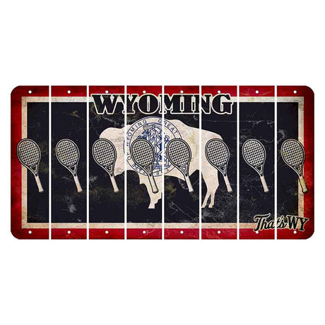 Wyoming Travel Cut License Plate Strips (Set of 8) Tennis Racket