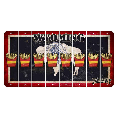 Wyoming Travel Cut License Plate Strips (Set of 8) French Fries