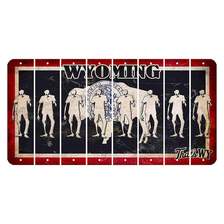 Wyoming Travel Cut License Plate Strips (Set of 8) Zombie