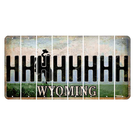 Wyoming Teton Range Cut License Plate Strips (Set of 8) H