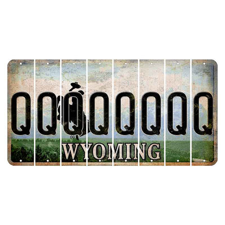 Wyoming Teton Range Cut License Plate Strips (Set of 8) Q