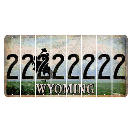 Wyoming Teton Range Cut License Plate Strips (Set of 8) 2