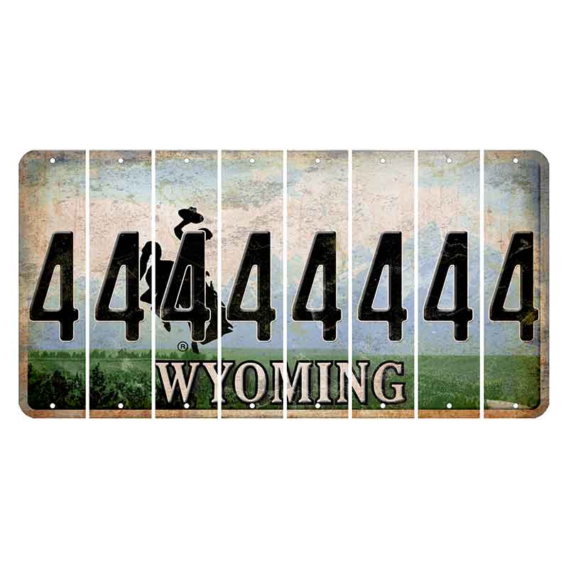 Wyoming Teton Range Cut License Plate Strips (Set of 8) 4