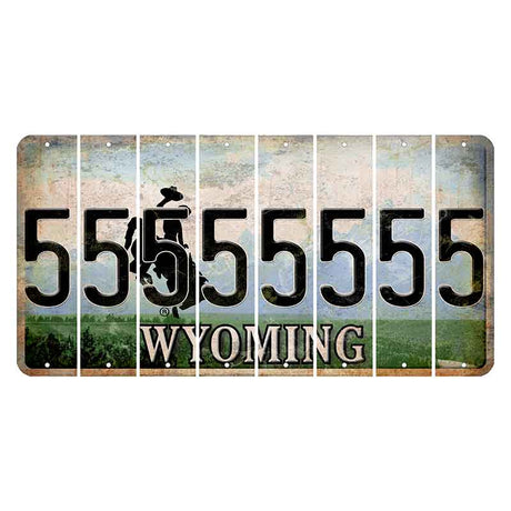 Wyoming Teton Range Cut License Plate Strips (Set of 8) 5