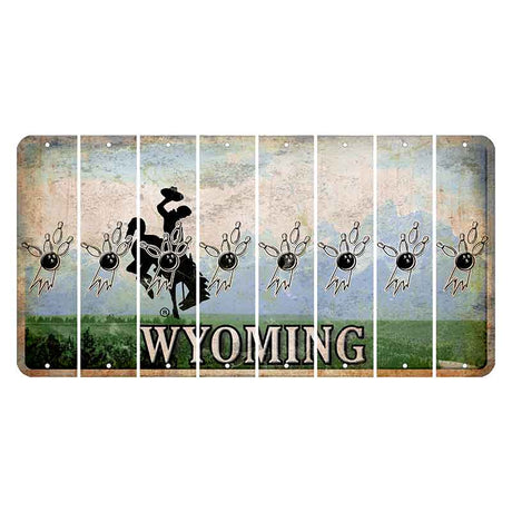 Wyoming Teton Range Cut License Plate Strips (Set of 8) Bowling