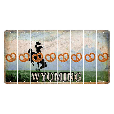 Wyoming Teton Range Cut License Plate Strips (Set of 8) Pretzel