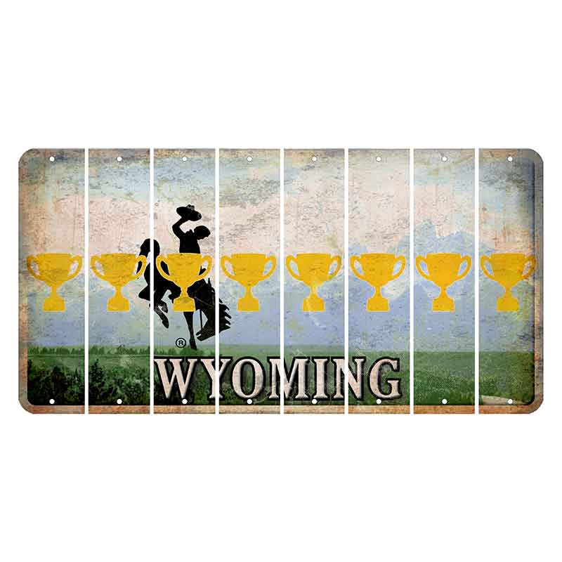 Wyoming Teton Range Cut License Plate Strips (Set of 8) Trophy