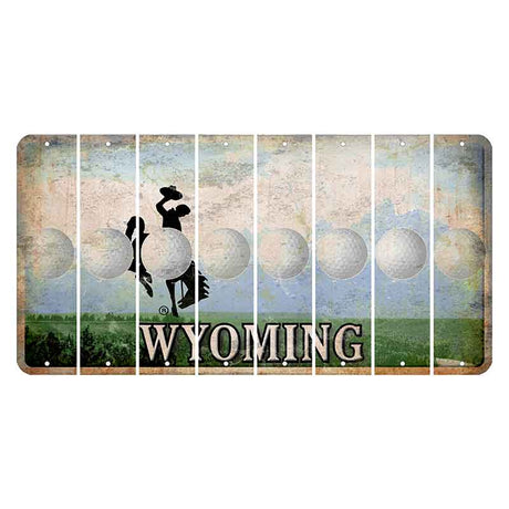 Wyoming Teton Range Cut License Plate Strips (Set of 8) Golfball