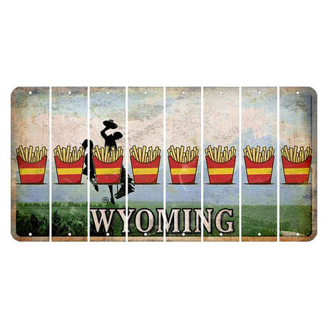 Wyoming Teton Range Cut License Plate Strips (Set of 8) French Fries