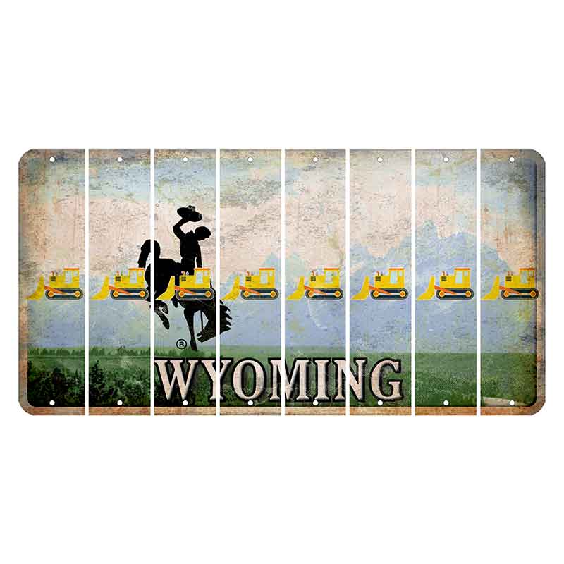 Wyoming Teton Range Cut License Plate Strips (Set of 8) Dozer