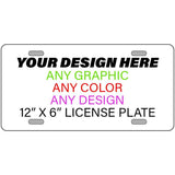 Personalized Custom Novelty Aluminum License Plate Tag | 12" x 6" Automotive STANDARD SIZE (CUSTOMALP)