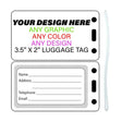 Personalized Design Your Own Custom Novelty Metal Luggage Tag | 3.5" x 2"